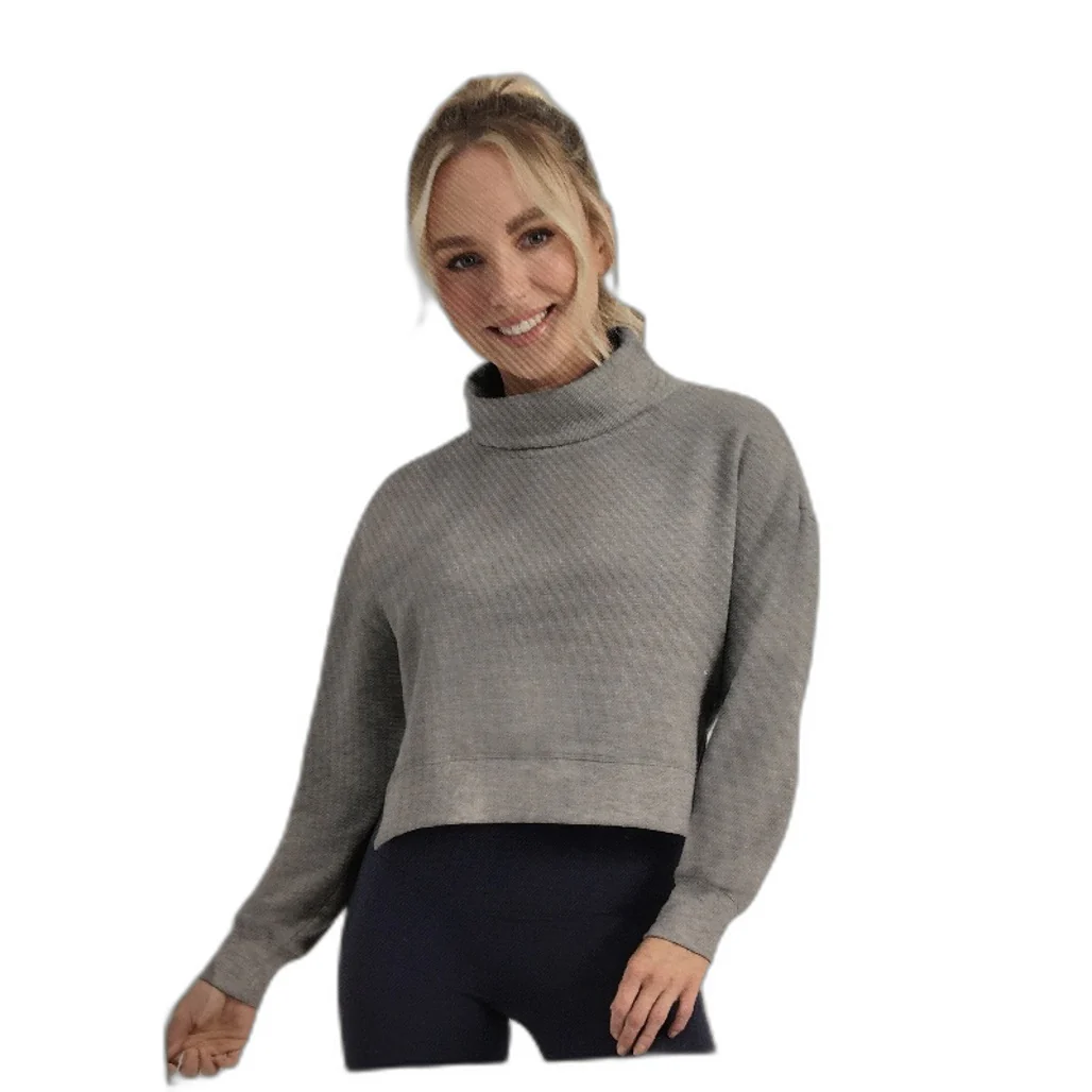 Crane Performance Funnel Neck Classic Soft Grey Sweater Jumper Top Size XL NEW - Image 3