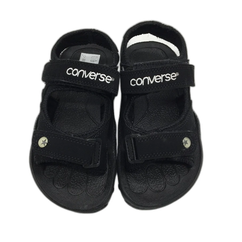 Converse Black Fabric Easy Strap Kids Sports Sandal Size US 1 EUR 31.5 19cm NEW - Image 3