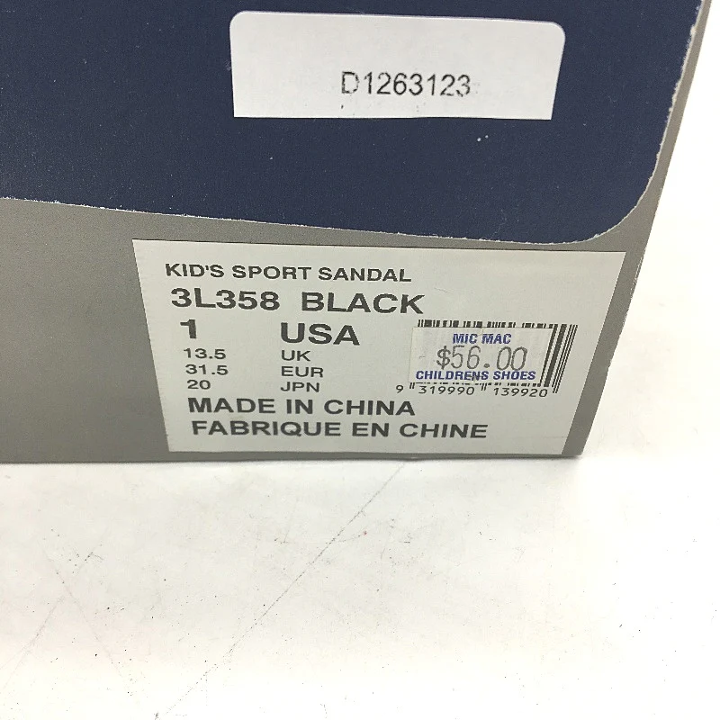 Converse Black Fabric Easy Strap Kids Sports Sandal Size US 1 EUR 31.5 19cm NEW - Image 7