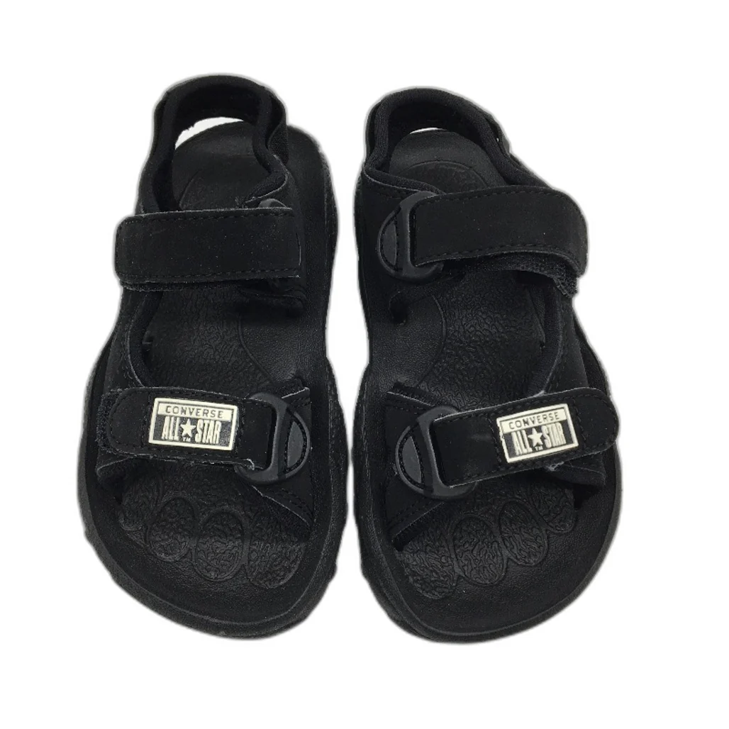 Converse Black Fabric Athletic Kids Sports Sandal Size US 13 EUR 31.5 19cm NEW - Image 3