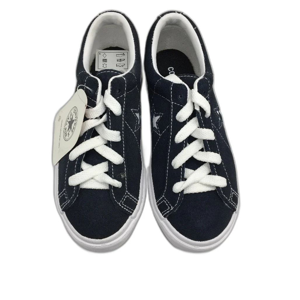 Converse Navy Suede All Star Low Cut Sneakers Size US 12 EUR 29 UK 11.5 NEW - Image 3