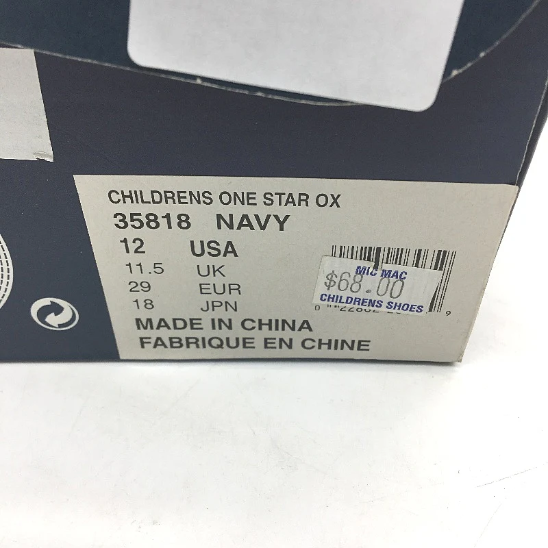 Converse Navy Suede All Star Low Cut Sneakers Size US 12 EUR 29 UK 11.5 NEW - Image 7