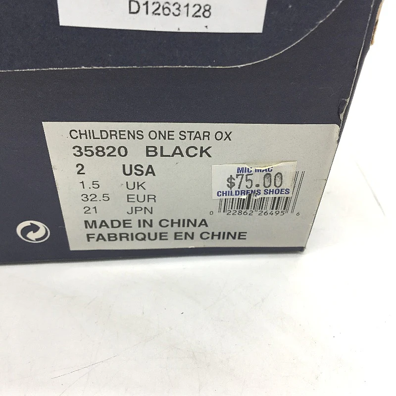 Converse Black Suede All Star Low Cut Sneakers Kids Sze US 2 EUR 32.5 UK 1.5 NEW - Image 7