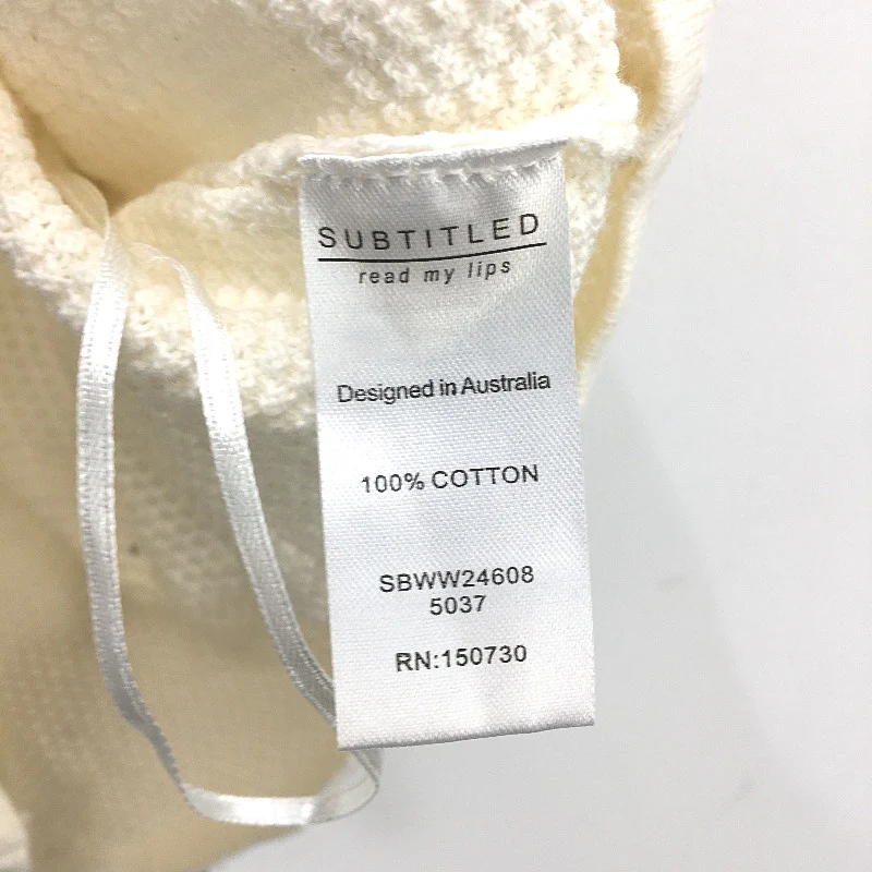 Subtitled Nori Compact Brown & Cream Contrast Knit Top Ladies Size Medium - Image 4