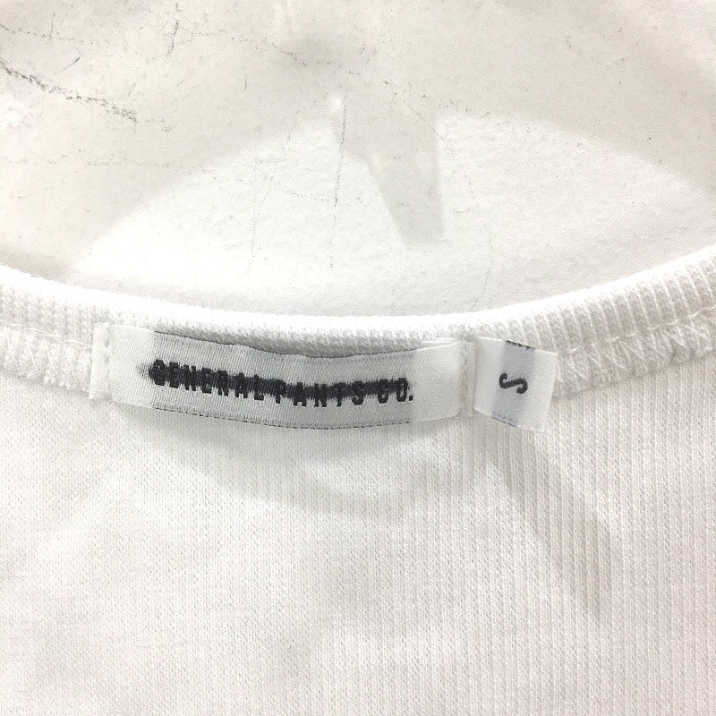 General Pants White Cropped Tank Top Plain Ribbed Ladies Size Small - Image 4