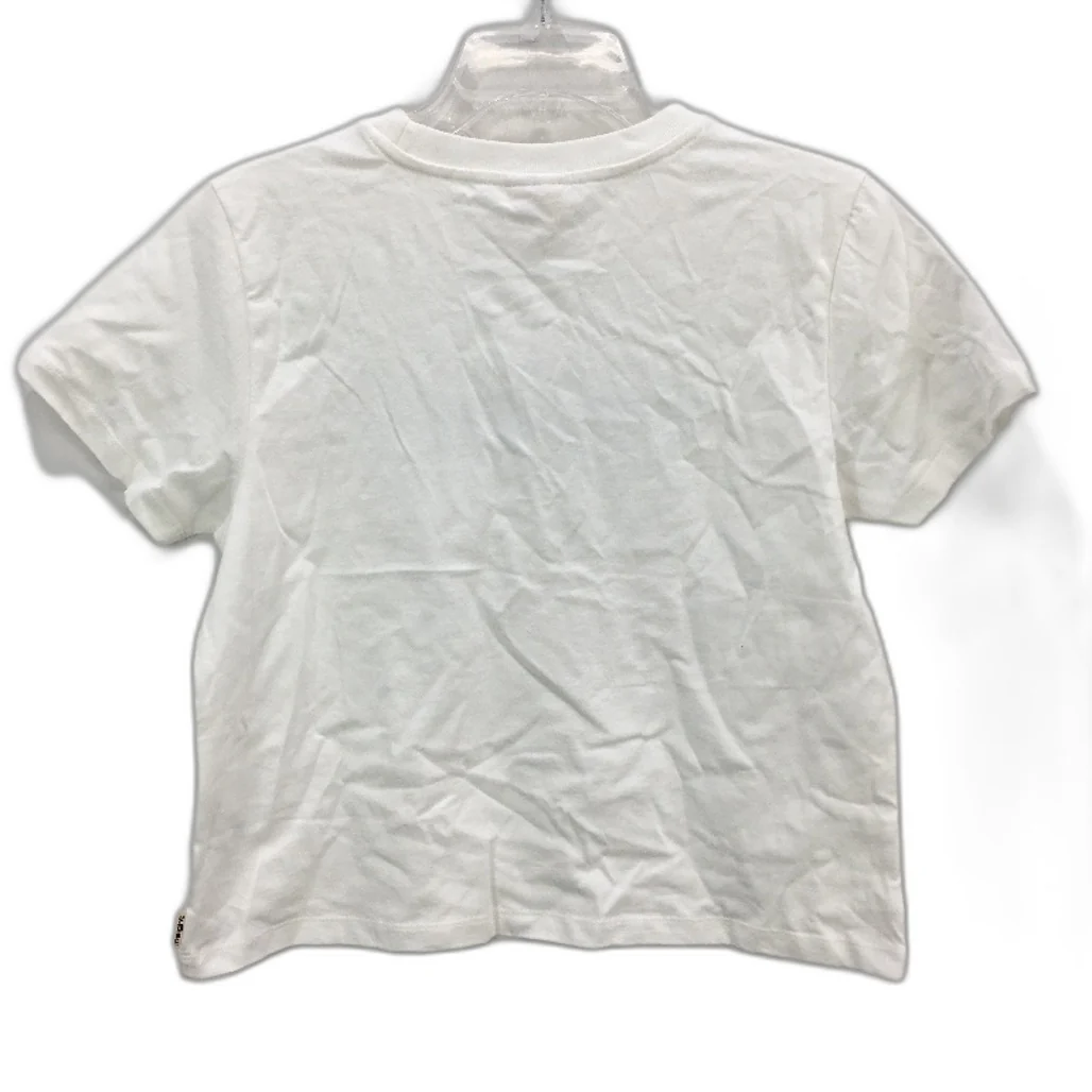 Insight White Cropped Graphic Tee Logo Relaxed Fit T-Shirt Ladies Size Large - Image 2