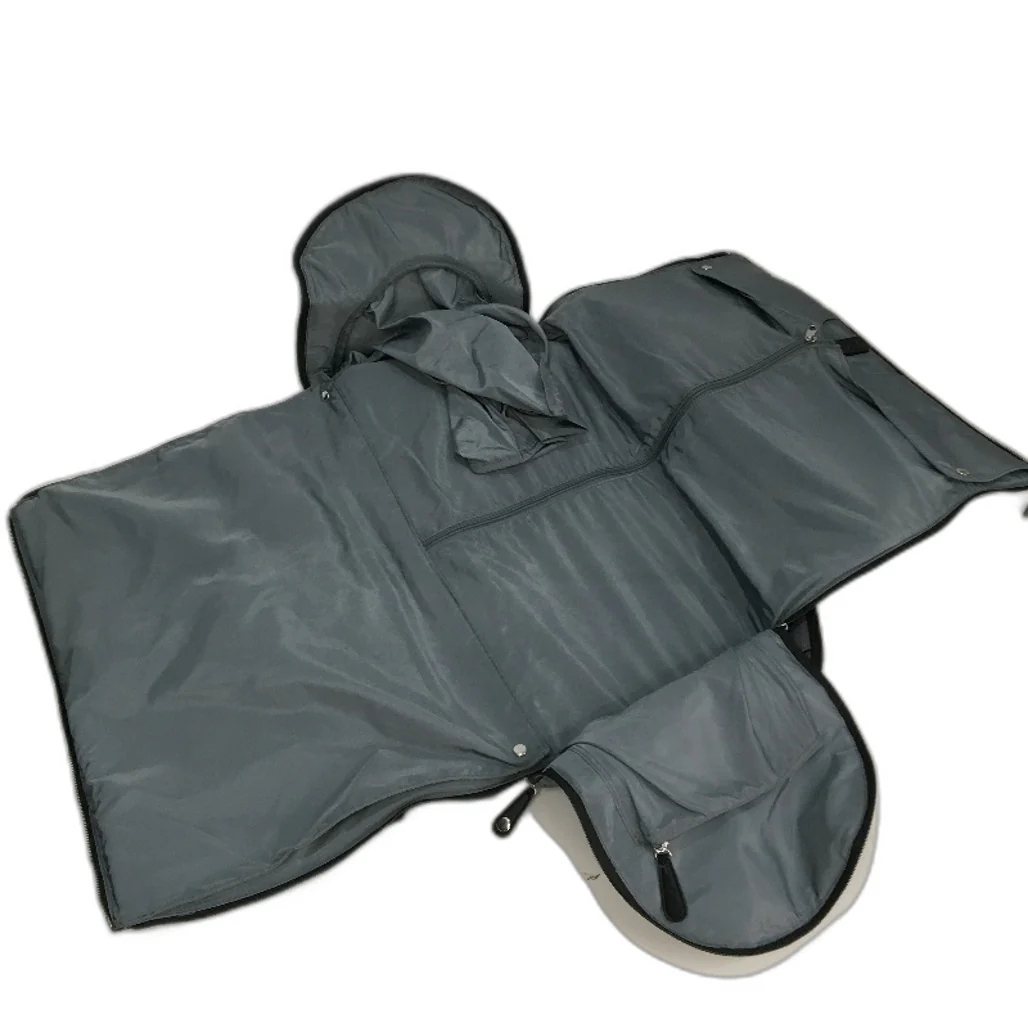 Large Capacity Duffel Bag Multi-Compartment Travel Bag Grey & Black - Image 4