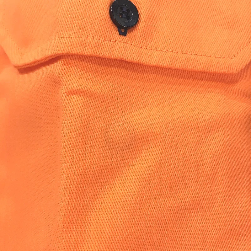 Hard Yakka Orange Hi-Vis 2 Tone Long Sleeve Button Up Shirt Mens Size Medium - Image 5
