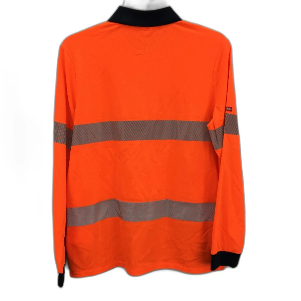 Hard Yakka Orange Hi-Vis Long Sleeve 2 Tone Light Work Shirt Ladies Size AU 10 - Image 2