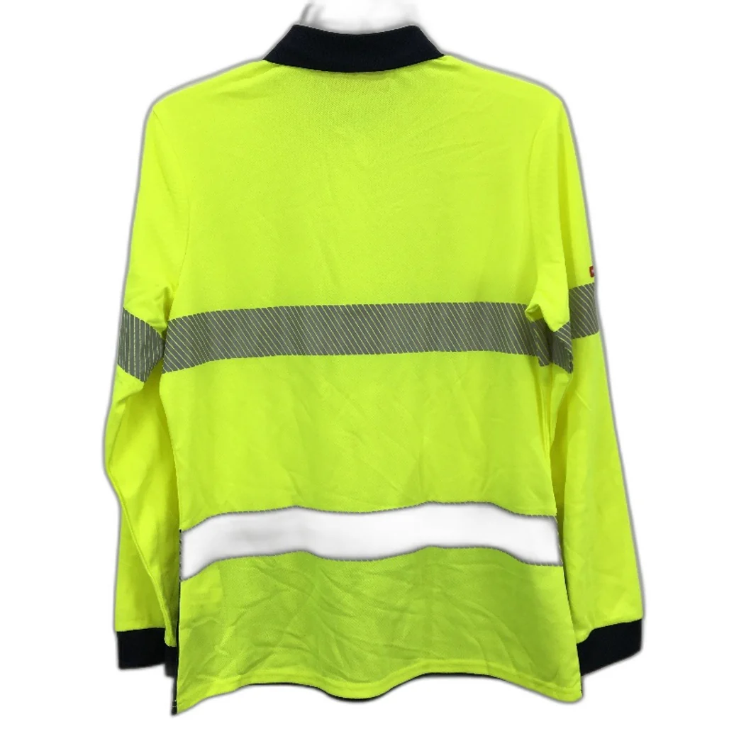 Hard Yakka Green Hi-Vis Long Sleeve 2 Tone Light Work Shirt Ladies Size AU 10 - Image 2
