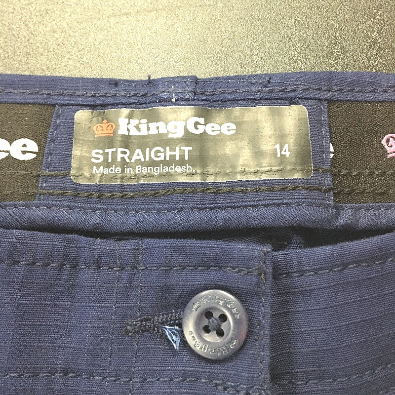 King Gee Navy Blue Cargo Straight Leg Work Pants Ladies Size AU 14 - Image 3