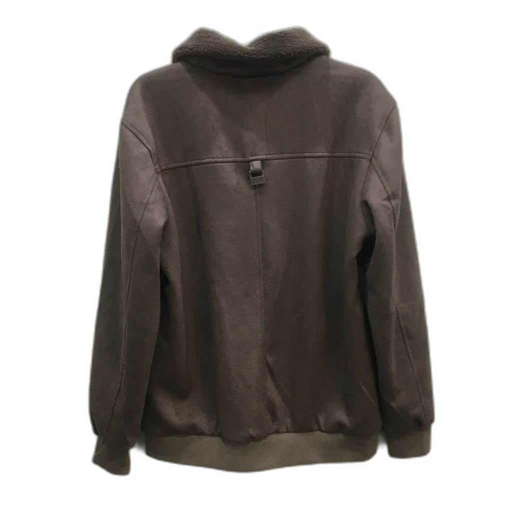 Westbay Soft Zip-Up Brown Fluffy Collared Winter Jacket Mens Size Large - Image 2