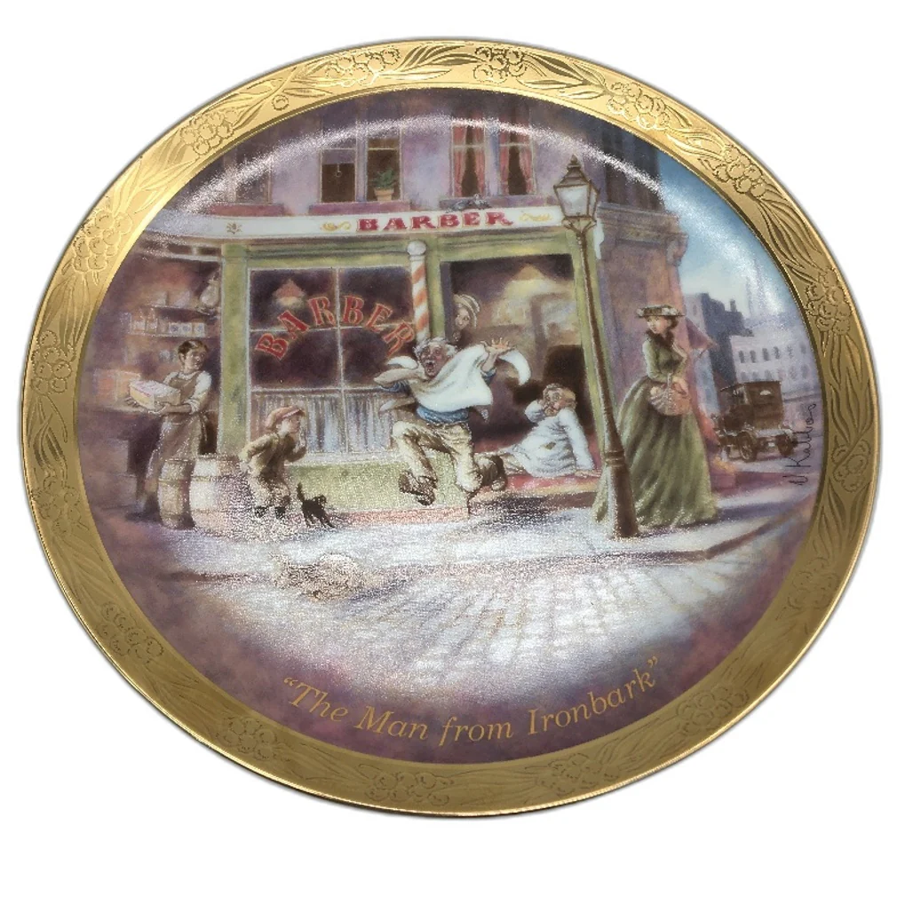 VINTAGE Bradford Exchange 037B Man from Ironbark Porcelain Decorative Plate