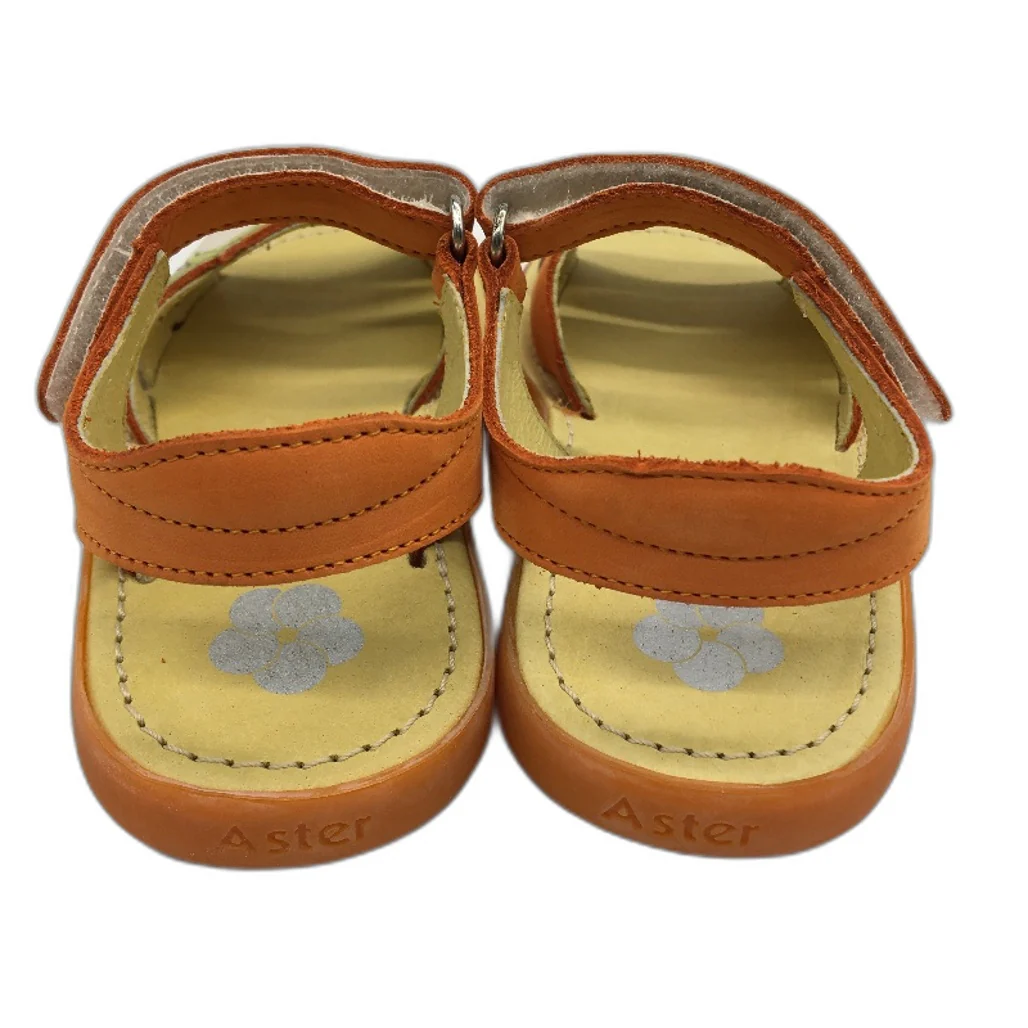 Aster Navidad Papaye Orange Palm Leather Sandal Shoes Kids Size UK10 EU 28 NEW - Image 4