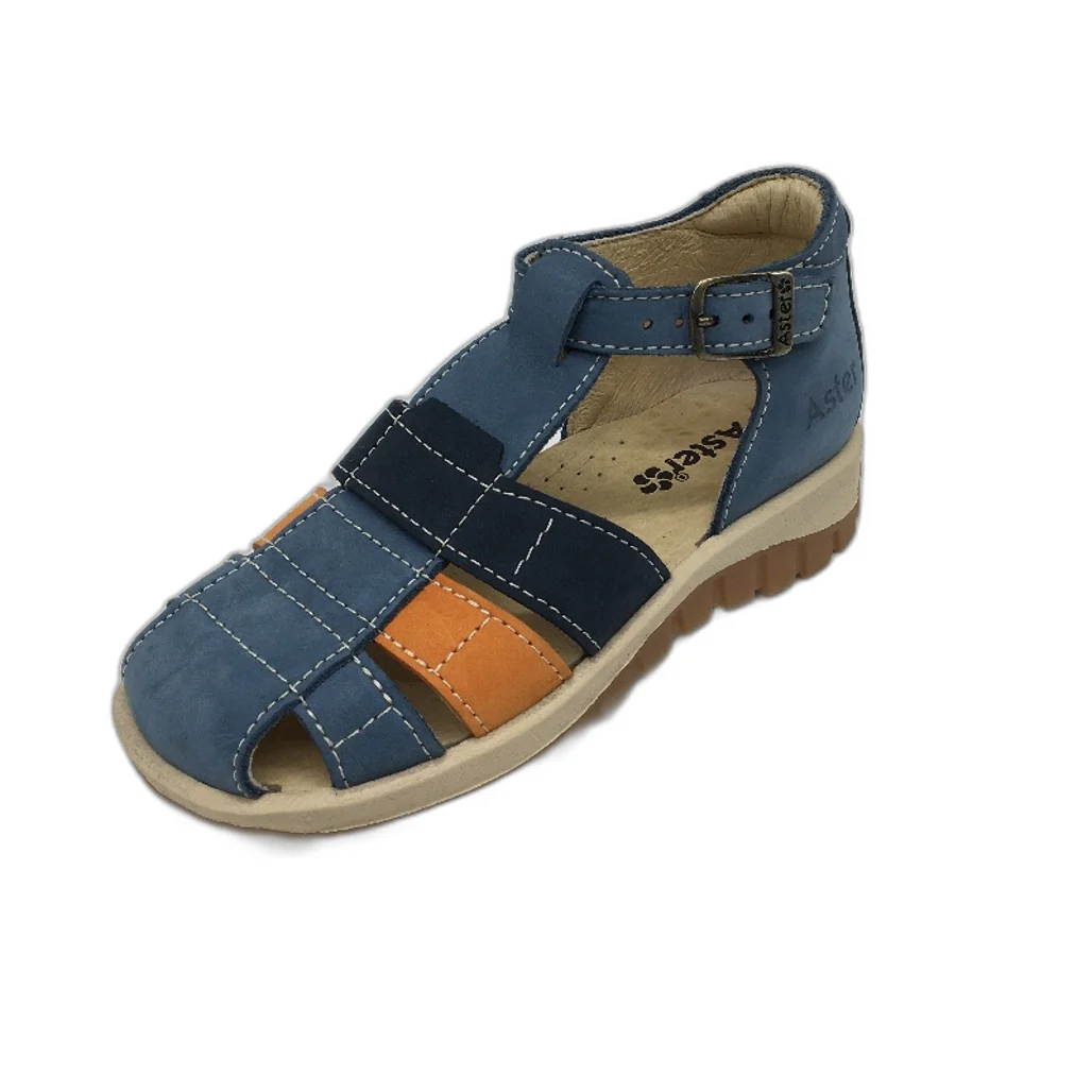 Aster Navy Blue Leather Joba Sandal Shoes Toddler Size 2-2.5Yrs EU 23 NEW