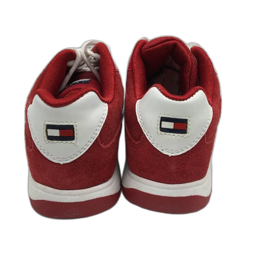 Tommy Hilfiger Chino Red Leather Suede Sneaker Shoe Youth Size US 4 EUR 36 NEW - Image 4