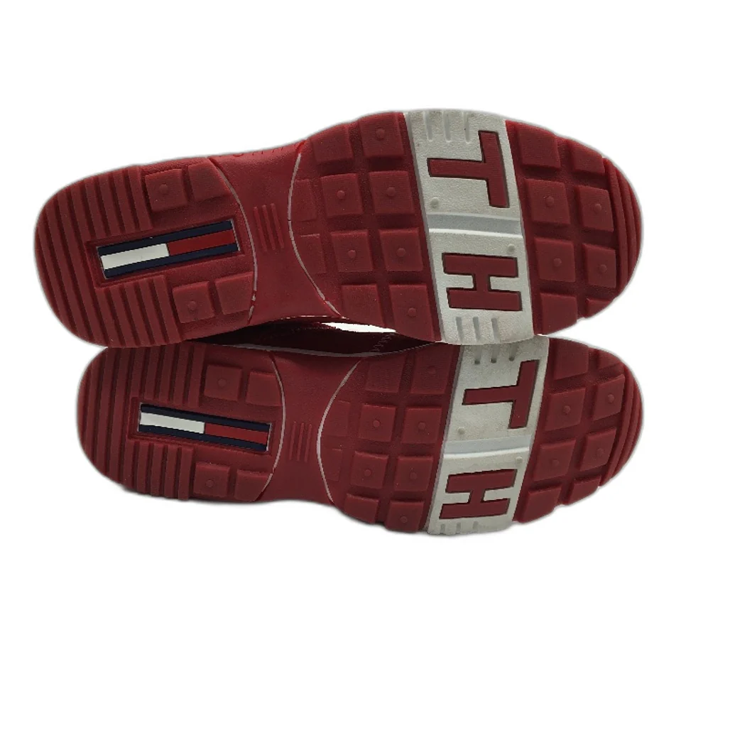 Tommy Hilfiger Chino Red Leather Suede Sneaker Shoe Youth Size US 4 EUR 36 NEW - Image 5