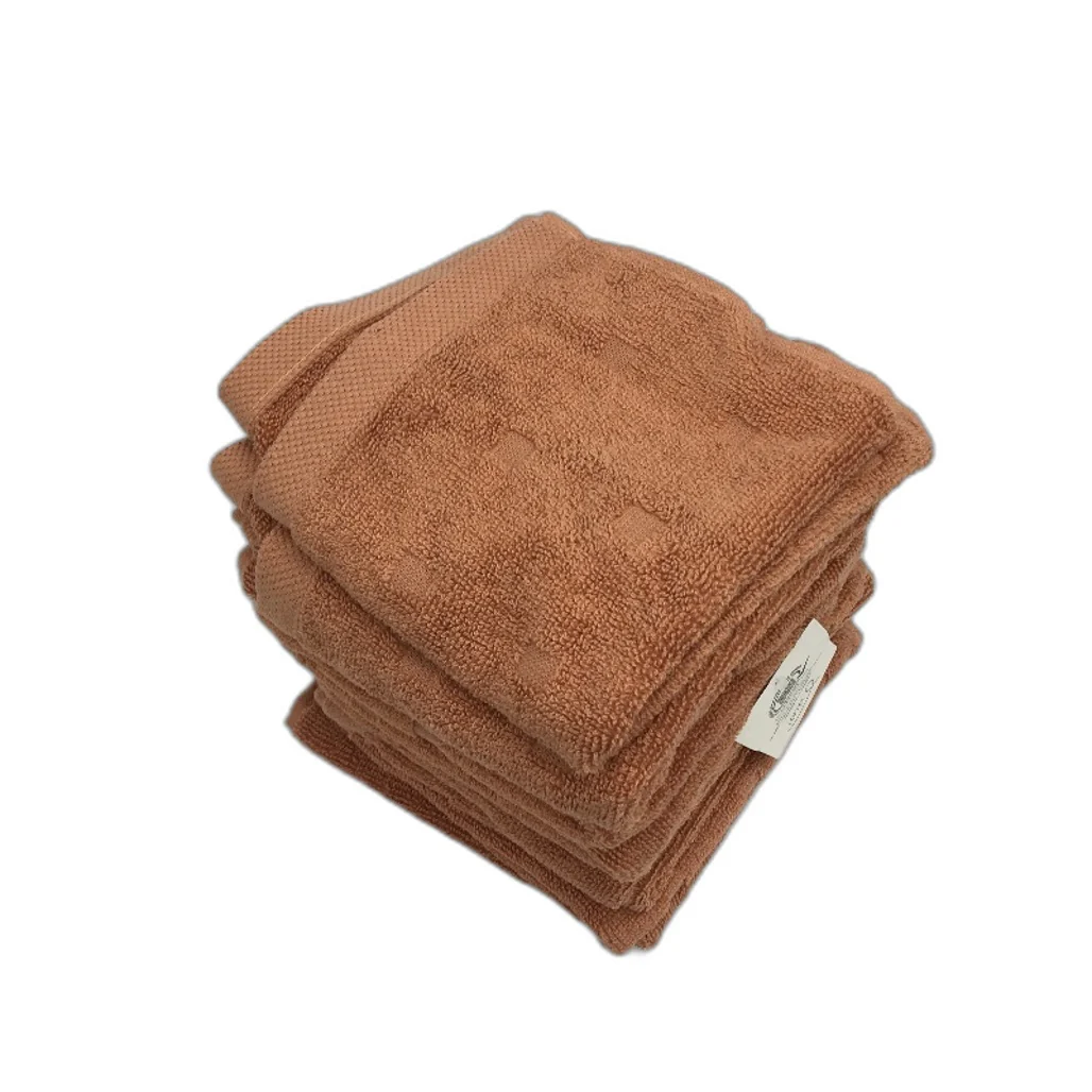 Kirkton House 10Pce Terracotta Brick Square Patterned Luxe Face Washers Pack NEW - Image 2