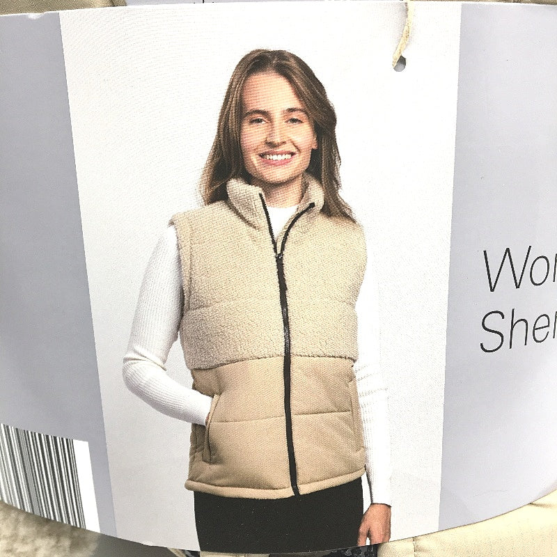 Crane Performance Tan Zip Up Sleeveless Sherpa Vest Ladies Size XL NEW - Image 3