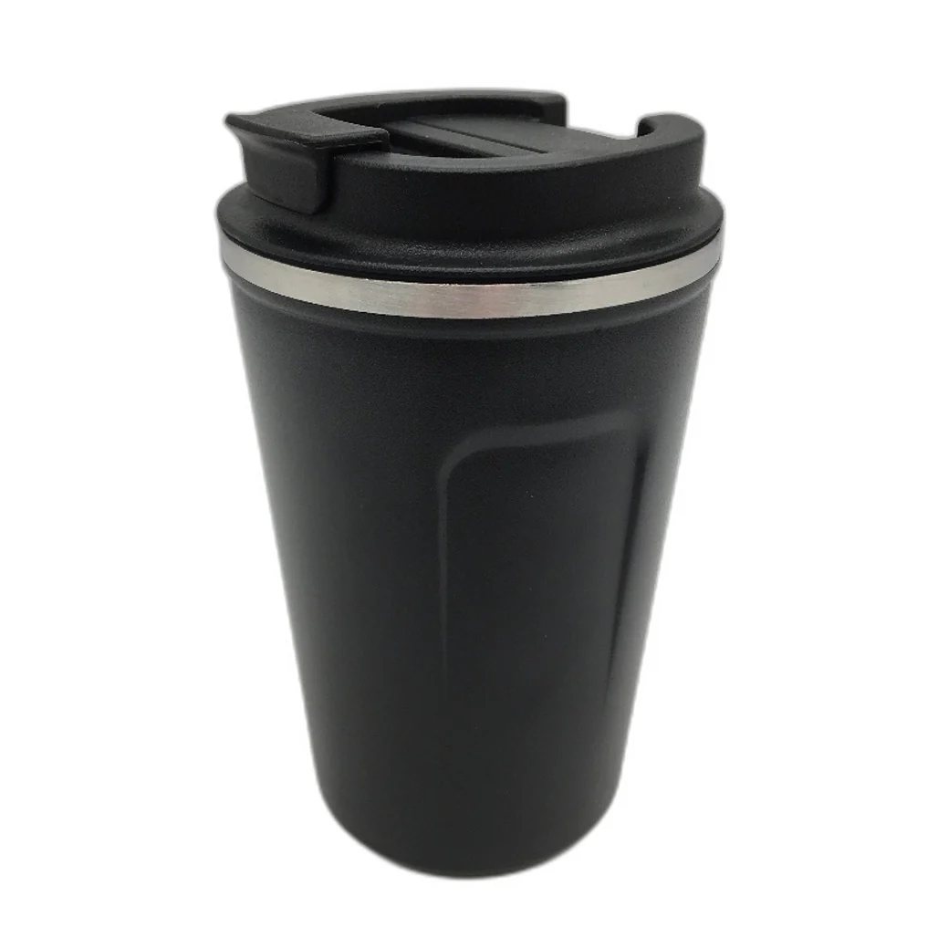 380ml Stainless Steel Vacuum Coffee Mug Lightweight Leak Proof Black NEW - Image 2