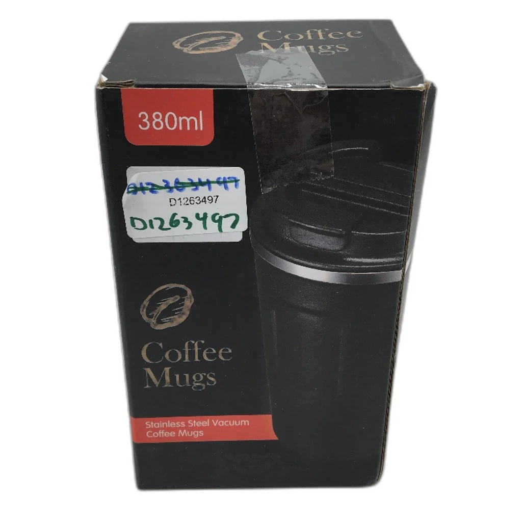 380ml Stainless Steel Vacuum Coffee Mug Lightweight Leak Proof Black NEW - Image 5