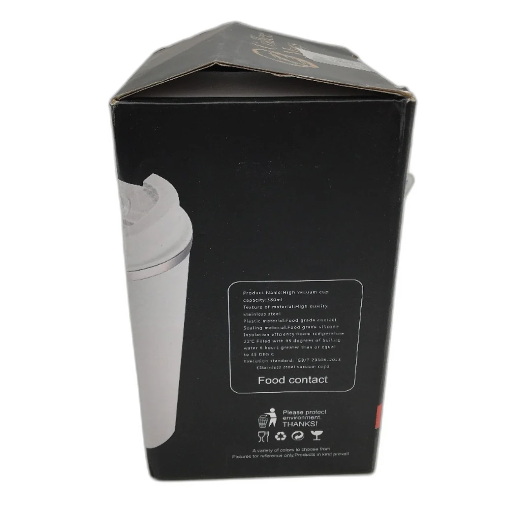380ml Stainless Steel Vacuum Coffee Mug Lightweight Leak Proof Black NEW - Image 6