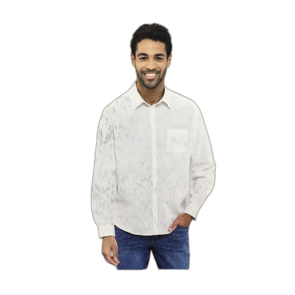 Westbay White Long Sleeve Linen Blend Button Up Shirt Mens Size XXL NEW - Image 3