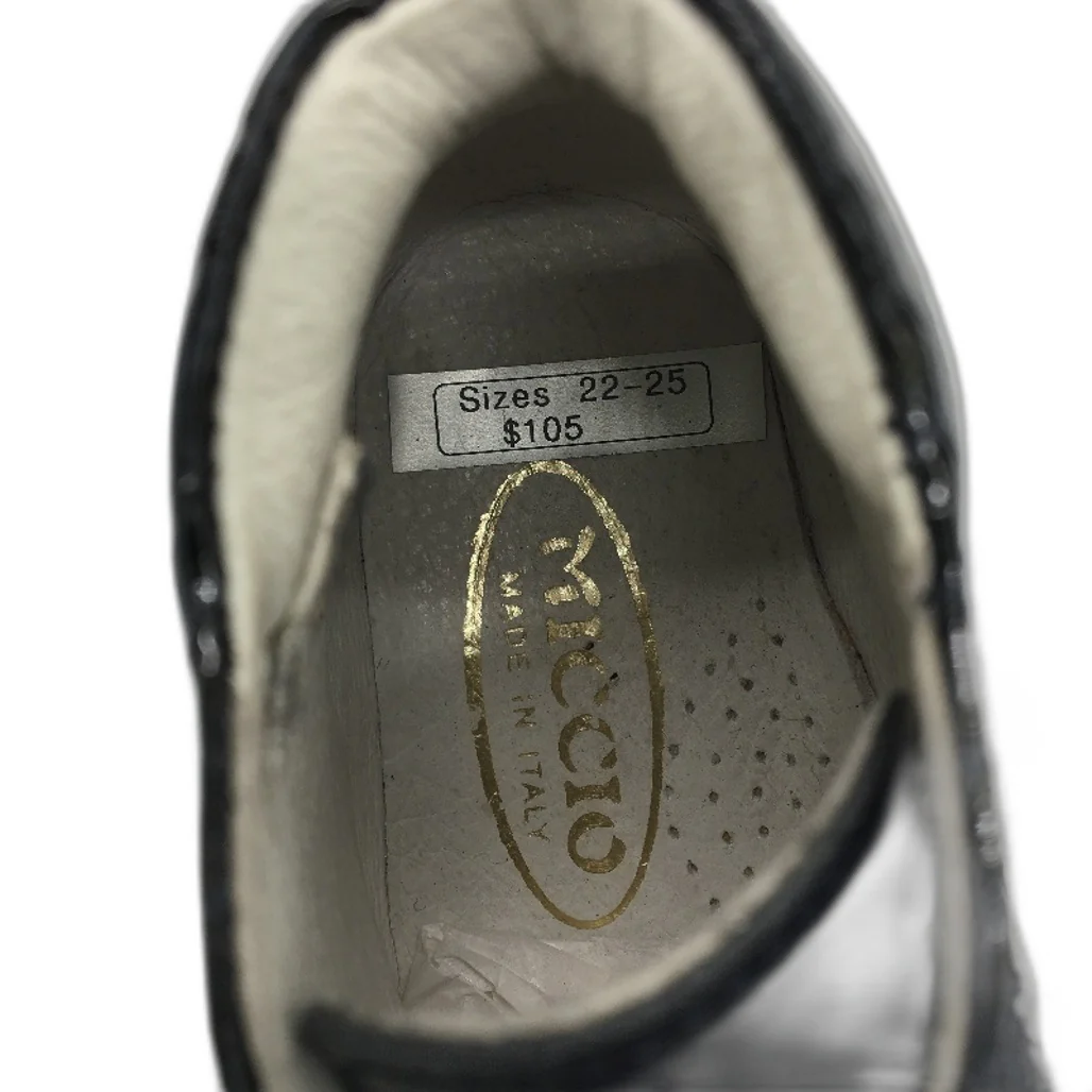 Miccio Navy Abrasiuvato Italian Made Leather Toddler Shoes EU 22-25 14cm NEW - Image 5