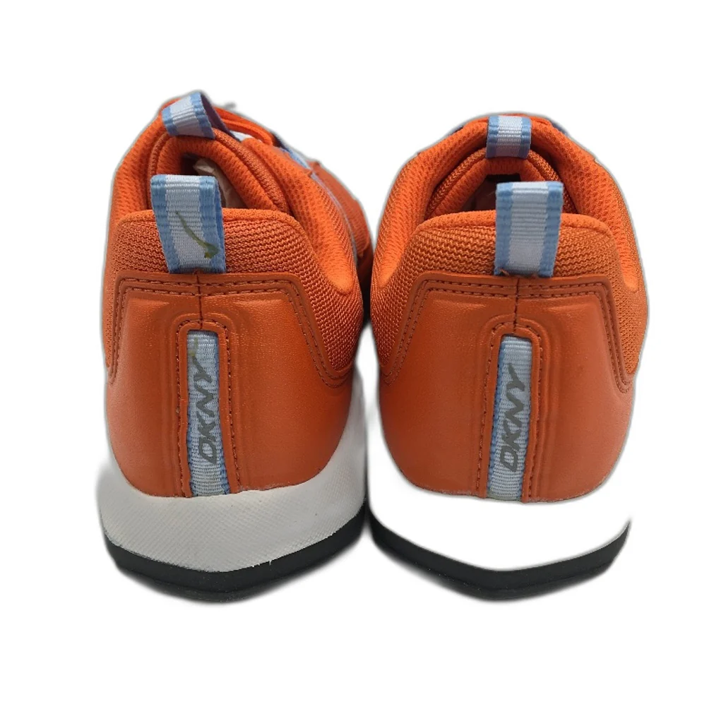 DKNY Basic Orange Mesh Blue Accent Lace Up Sneaker Shoe Youth Size 3 22cm NEW - Image 4