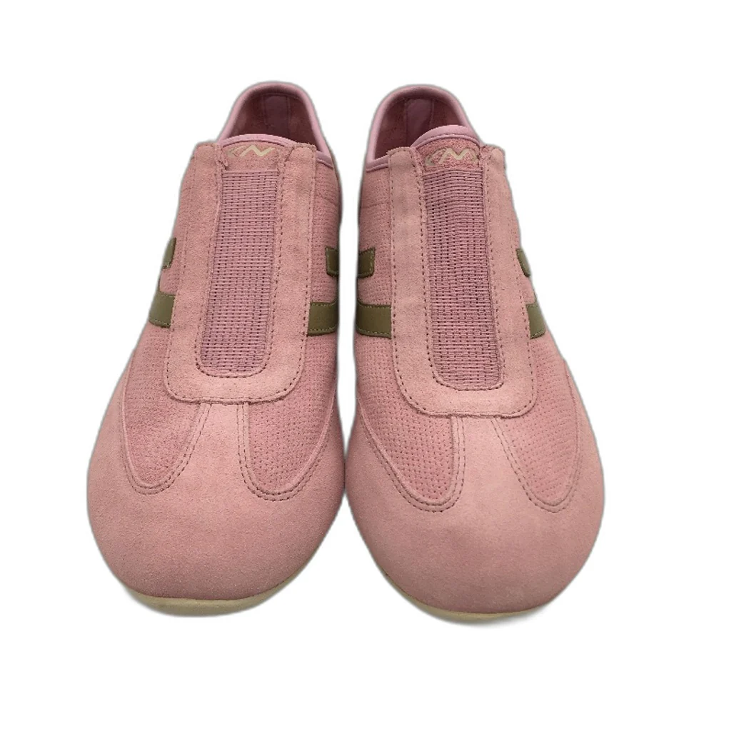 DKNY Pink & Tan Leather Lex Slip On Casual Sneaker Shoe Ladies Size US 10 NEW - Image 2
