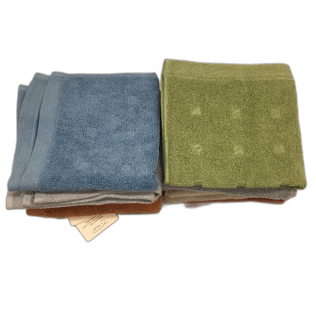 Kirkton House 10 Piece Square Patterned Luxe Multicolored Face Washers Pack NEW - Image 2