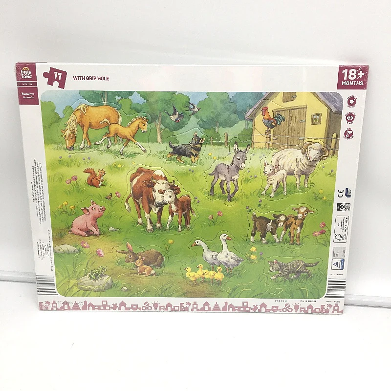 Little Town Game Time 2 Pack Baby Puzzles Farm & Favourite Animals Age 18M+ NEW - Image 2