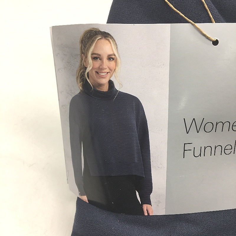 Crane Performance Funnel Neck Classic Soft Navy Sweater Jumper Top Size MNEW - Image 3