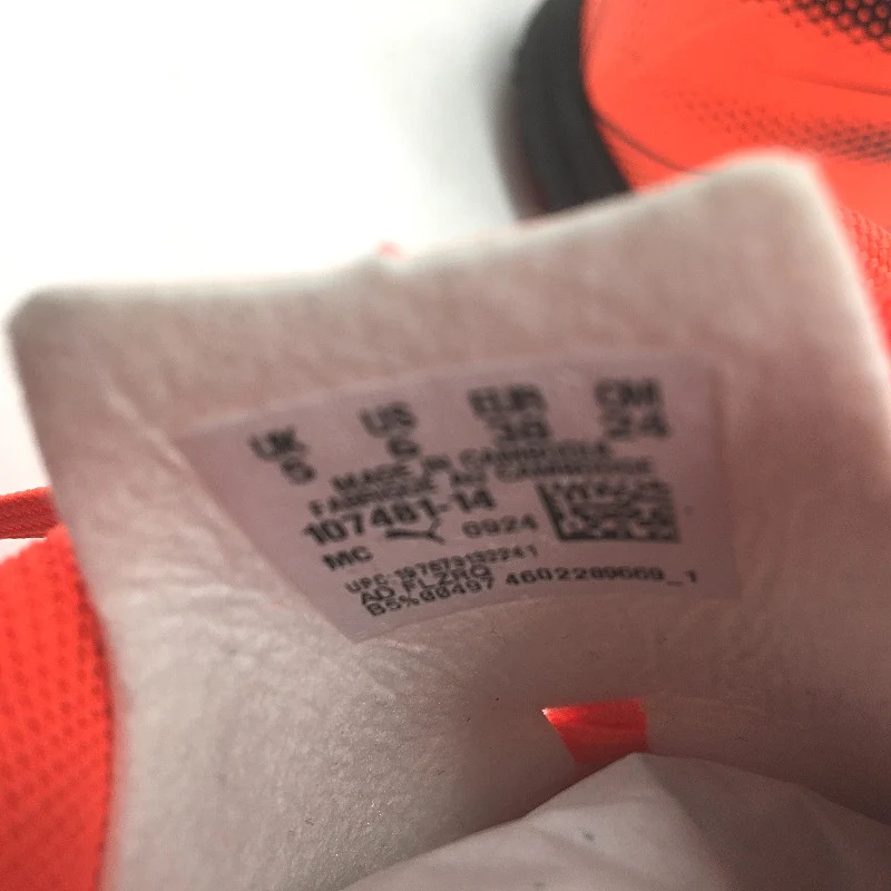 PUMA Junior Attacanto Neon Orange Sports Sneakers Youth Size US 6 UK 5 24cm NEW - Image 5