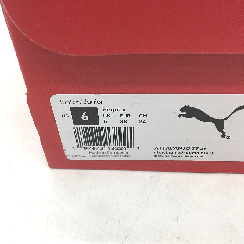 PUMA Junior Attacanto Neon Orange Sports Sneakers Youth Size US 6 UK 5 24cm NEW - Image 8