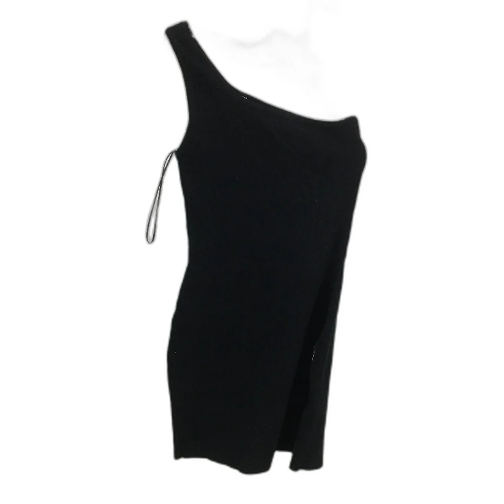 General Pants Luxe Knitted One Shoulder Black Mini Dress Ladies Size Small NEW
