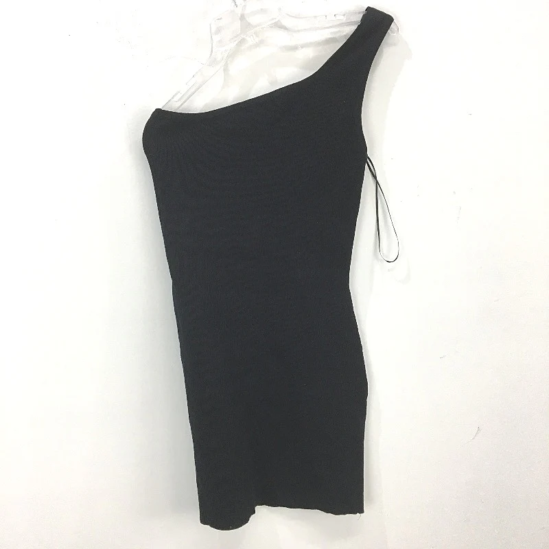 General Pants Luxe Knitted One Shoulder Black Mini Dress Ladies Size Small NEW - Image 2