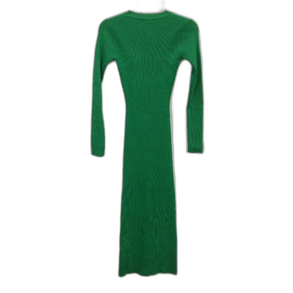 Alice in the Eve Cut Out Knit Green Long Sleeve Midi Dress Ladies Size XS NEW - Image 2
