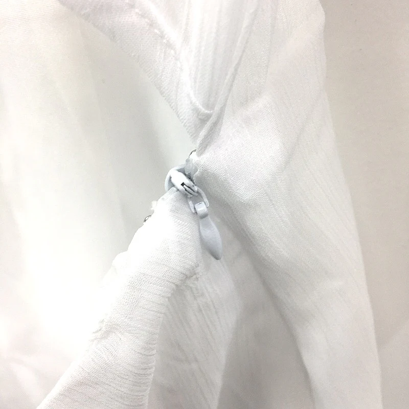 Sndys Riviera Sheer White Ruffle Long Sleeve Mini Dress Ladies Size AU 10 NEW - Image 3