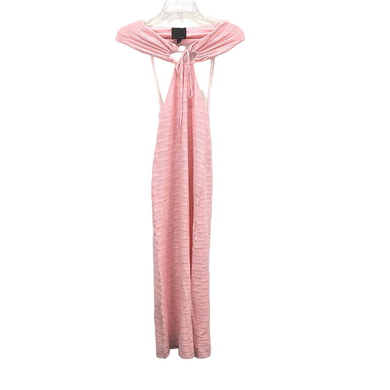 Alice in the Eve Alana Keyhole Pink Knit Midi Dress Ladies Size Small NEW