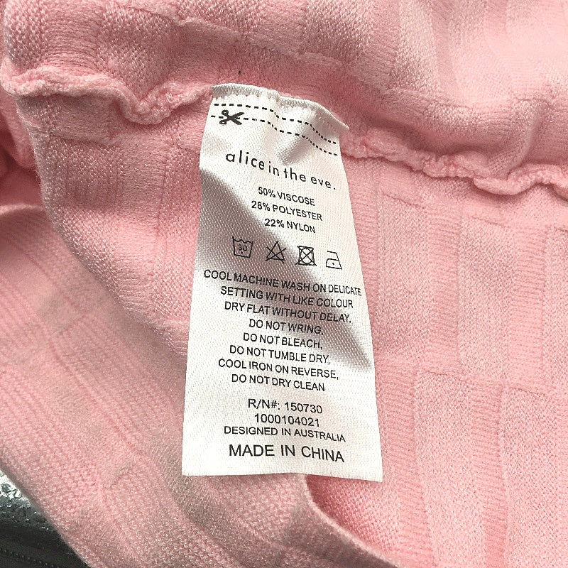 Alice in the Eve Alana Keyhole Pink Knit Midi Dress Ladies Size Small NEW - Image 6