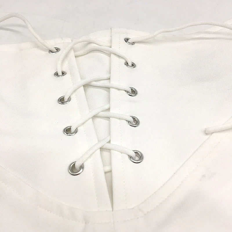 Neon Hart Leia Lace Tie Front White Mini Skirt Ladies Size Large NEW - Image 5