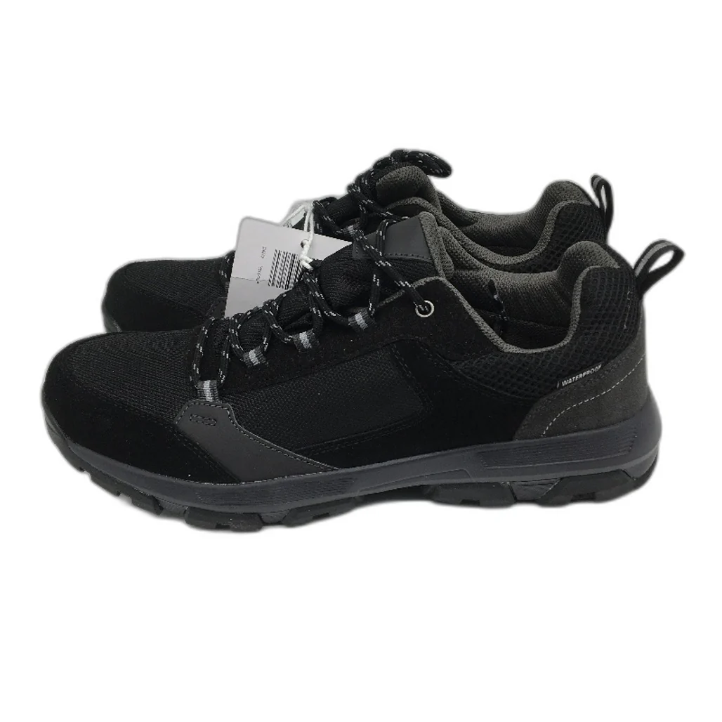 Crane Hiking Low Cut Leather Upper Lace Up Black Sneaker Shoes Mens Size 11 NEW - Image 2