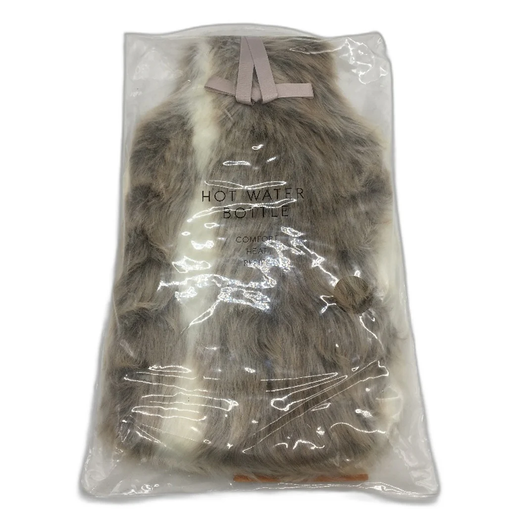 Target Warm & Soothing Hot Water Bottle &Tan Cozy Faux Fur Cover 2L NEW - Image 4