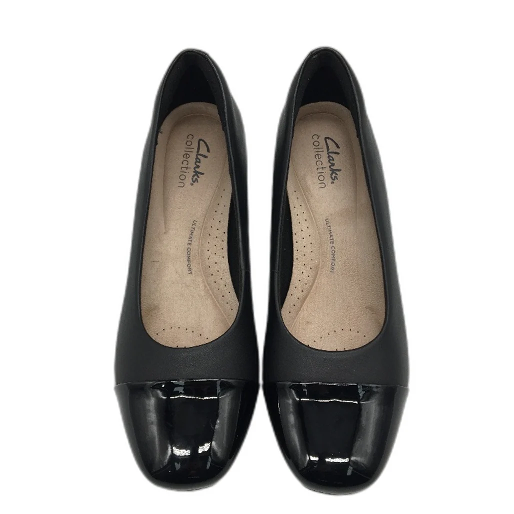 Clarks Black Leather Marilyn Sara Low Heel Shoes Ladies Size US 7 EU 37.5 NEW - Image 3