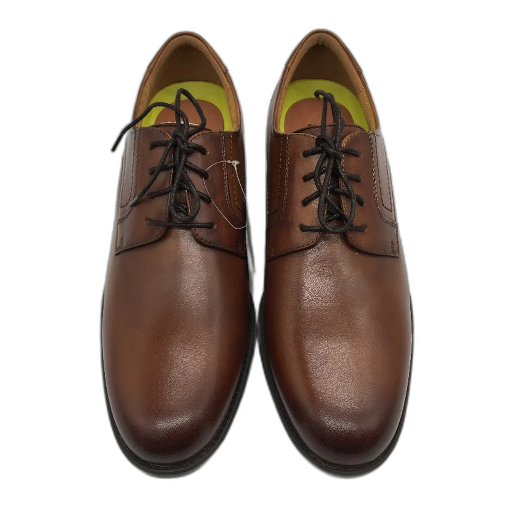 Florsheim Brown Leather Medfield Oxford Ortholite Dress Shoes Mens Sze US 10 NEW - Image 3