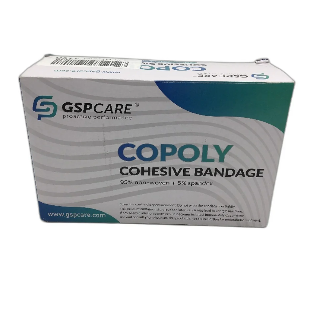 GSP Care 6 x Copoly Black Kinesiology Tape Cohesive Bandage Pack NEW