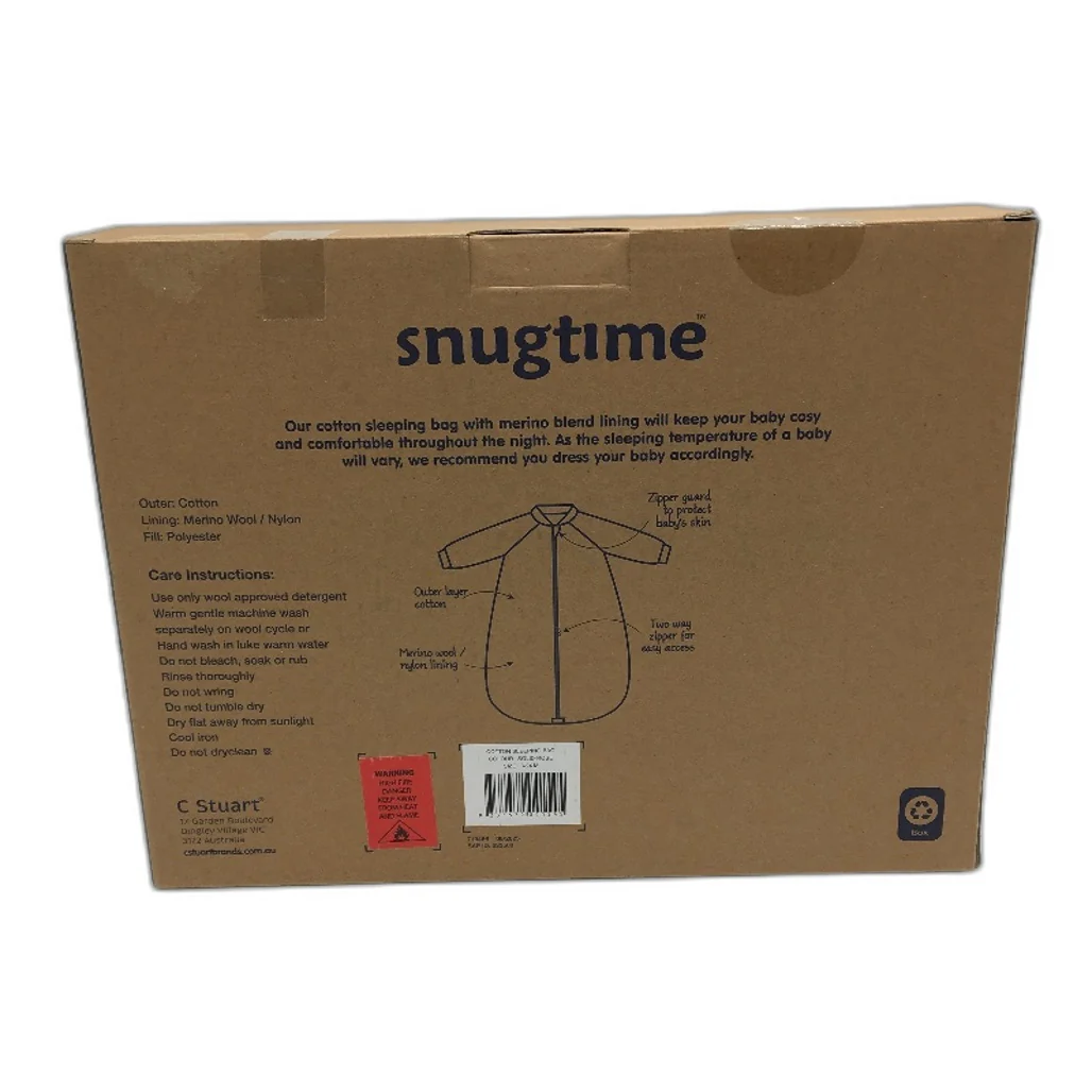 Snugtime Rose Pink Merino Wool Blend Infant Sleeping Bag With Arms Size 0-2 NEW - Image 2