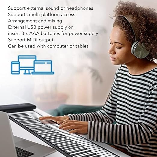 Roll Up Keyboard 61 Keys Portable Electric Piano Multiple Tones & Demo Songs NEW - Image 3