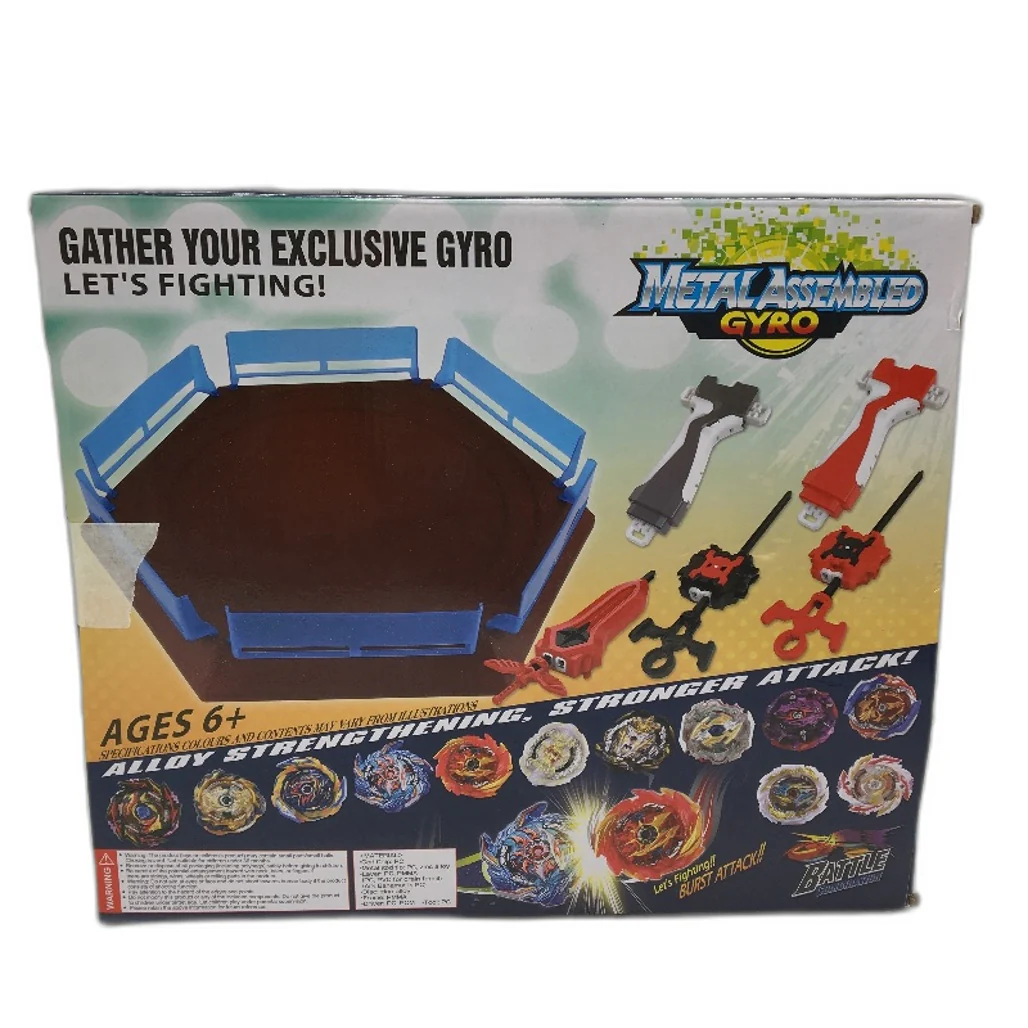 Metal Assembled Gyro Fighting Arena Battle Set Combination With Launchers Age 6+ - Image 2